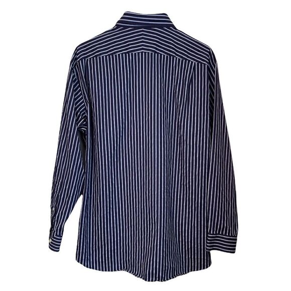 BEN SHERMAN Blue Stripes Dress Shirt.Size 16 1/2 - Picture 2 of 9